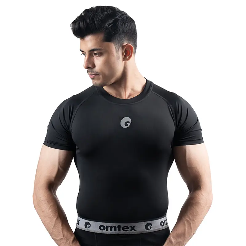 Omtex Core Men'S Compression Top Hs Black | Kibi Sports