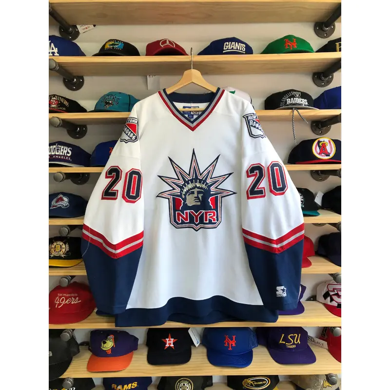Vintage Starter New York Rangers Todd Harvey Lady Liberty Jersey Size 2XL