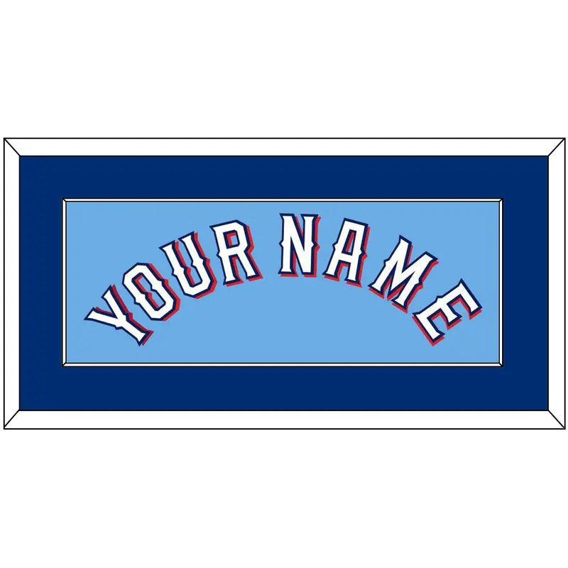 Texas Name - Alternate Powder Blue - Single Mat 2