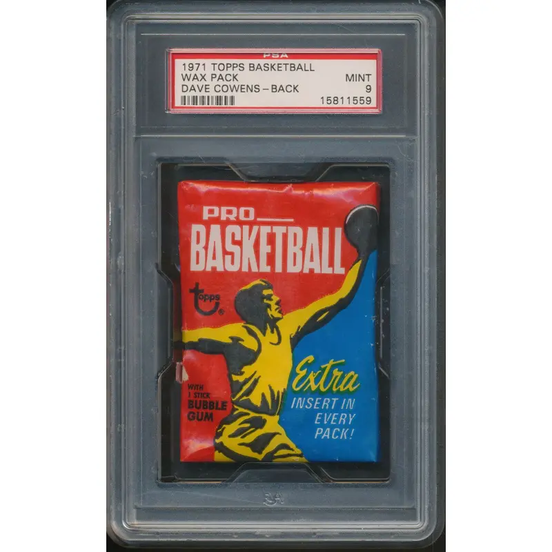 1971/72 Topps Basketball Unopened Wax Pack PSA 9 Damage