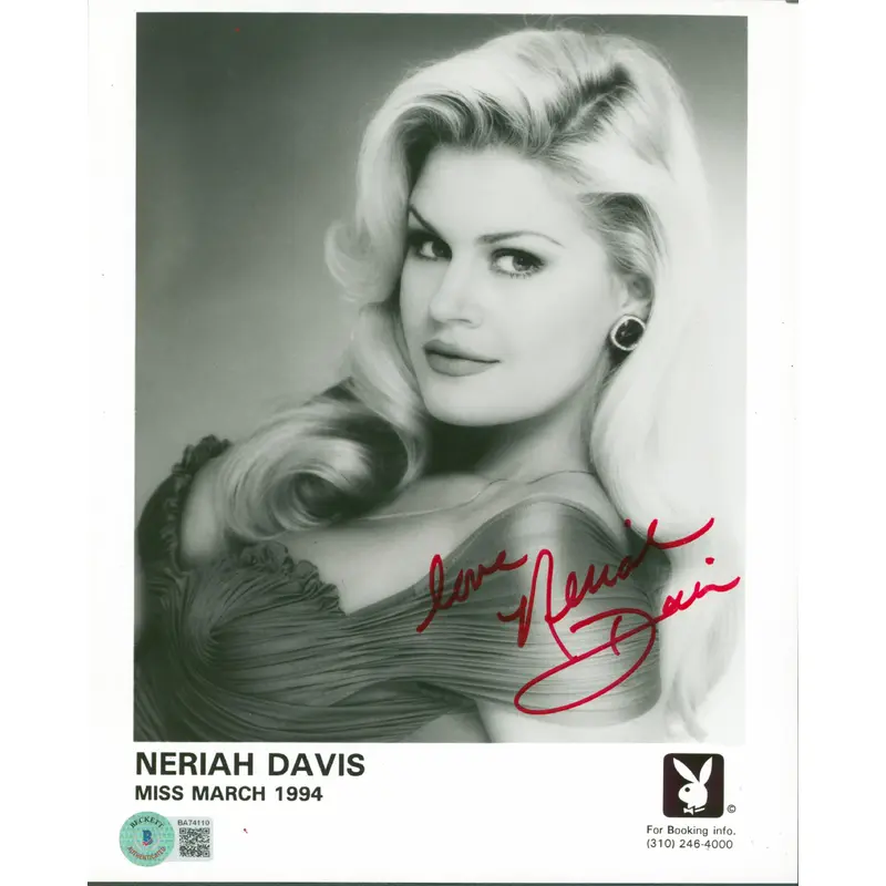 Neriah Davis Playboy "Love" Authentic Signed 8x10 Promo Sexy Photo BAS #BA74110