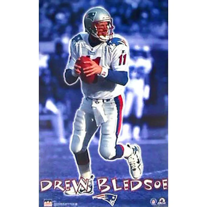 Drew Bledsoe "Patriot Blue" New England Patriots Poster - Starline 1998