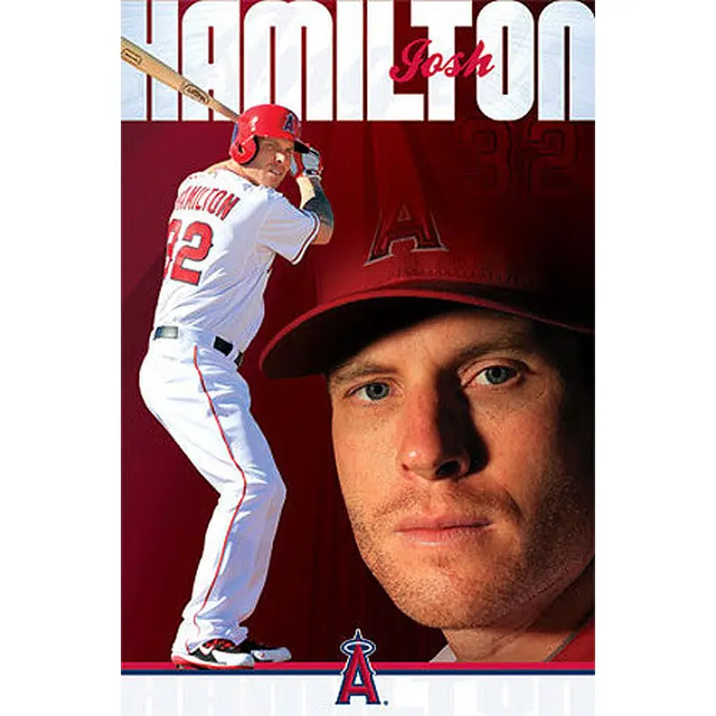 Josh Hamilton "California Crusher" L.A. Angels MLB Action Poster - Costacos 2013