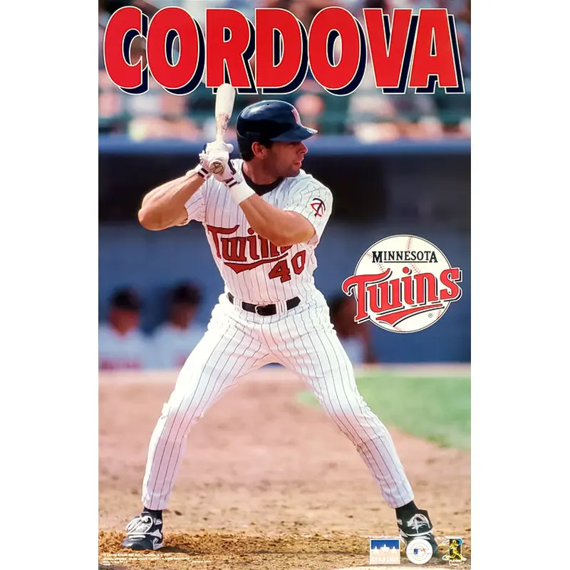 Marty Cordova "Action" Minnesota Twins MLB Baseball Action Poster - Starline 1997