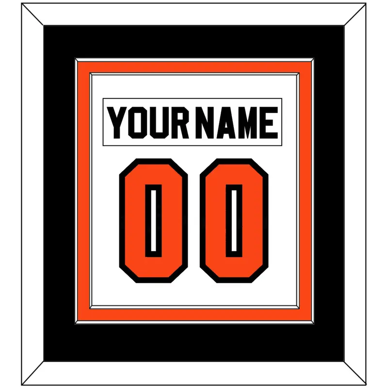 Philadelphia Nameplate & Number (Back) Combined - Road White (2007-2010) - Double Mat 3