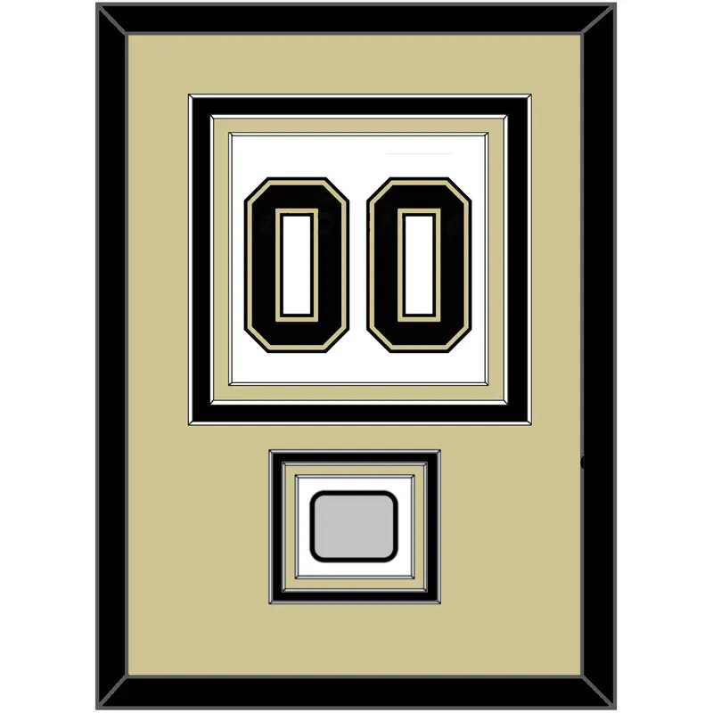 Pittsburgh Number (Back) & Stanley Cup Finals Patch - Road White (2007-2016)- Triple Mat 3