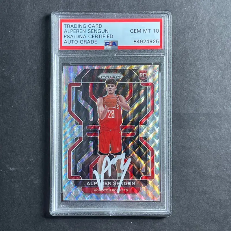 2021-22 Panini Prizm Silver Wave #318 Alperen Sengun Auto Grade 10 PSA Slabbed RC