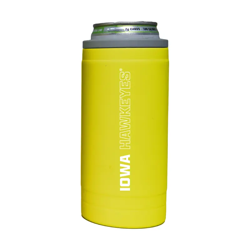 Iowa 12oz Cru Stacked Soft Touch Slim Coolie