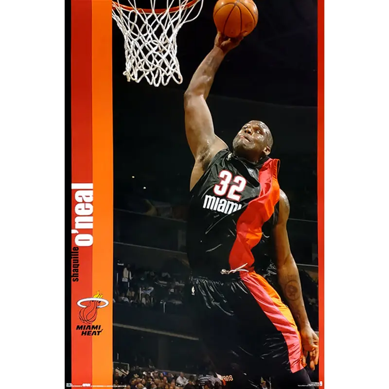 Shaquille O'Neal "Floridian" Miami Heat NBA Action POSTER - Costacos Sports 2006