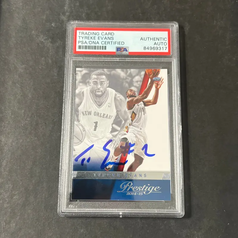 2014 Panini #103 Tyreke Evans Signed Card AUTO PSA Slabbed Pelicans