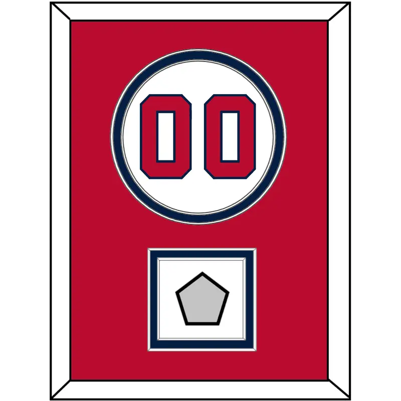 Washington Number & World Series Champions Patch - Home White - Double Mat 3