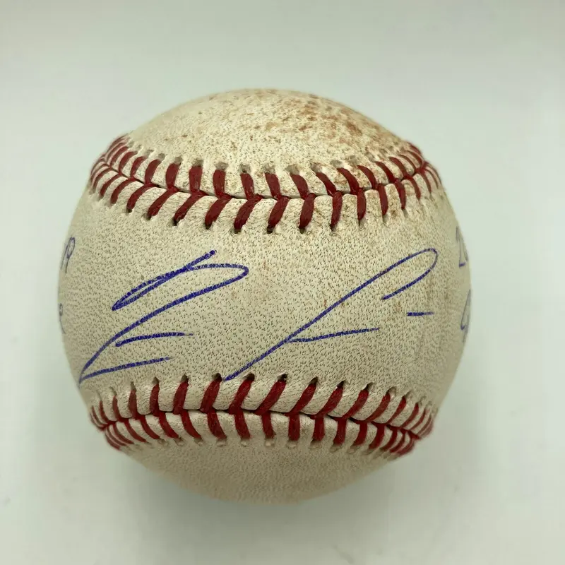 Ronald Acuna Signed 2019 NLDS Actual Hit Game Used Baseball Double JSA & MLB COA