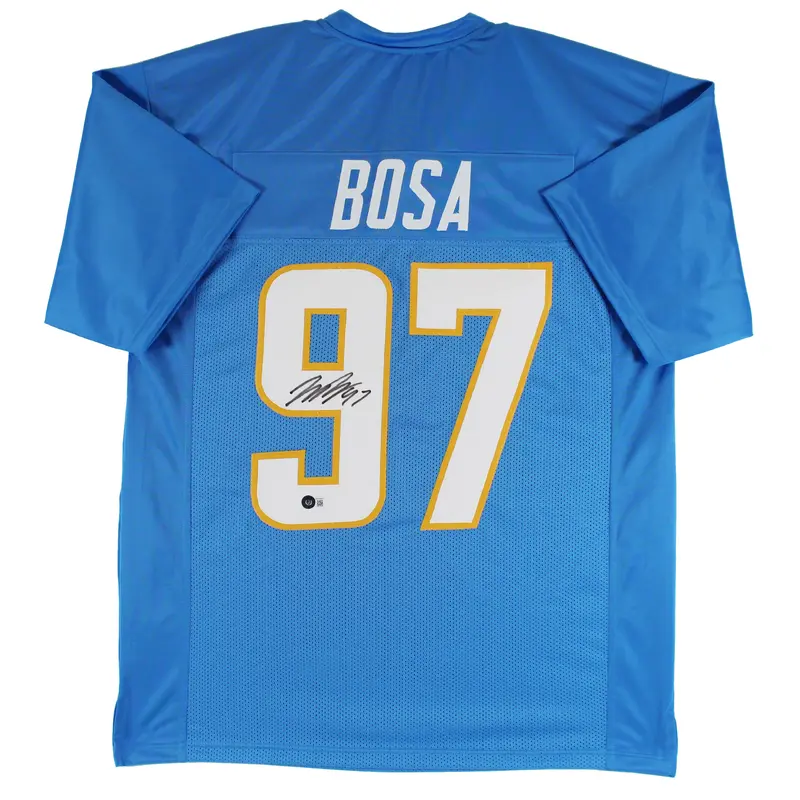 Joey Bosa Authentic Signed Powder Blue Pro Style #97 Jersey BAS Witnessed