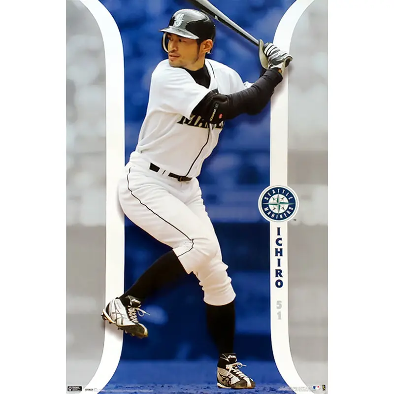 Ichiro Suzuki "Superstar" Seattle Mariners MLB Action Poster - Costacos 2010