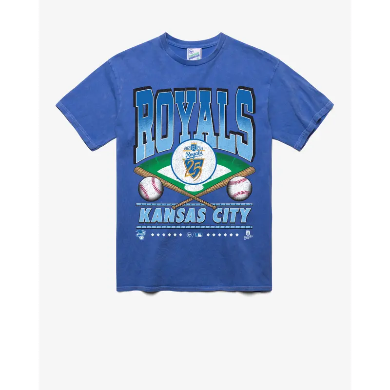 KANSAS CITY ROYALS COOPERSTOWN STRAIGHT SHOT VINTAGE '47 TUBULAR TEE