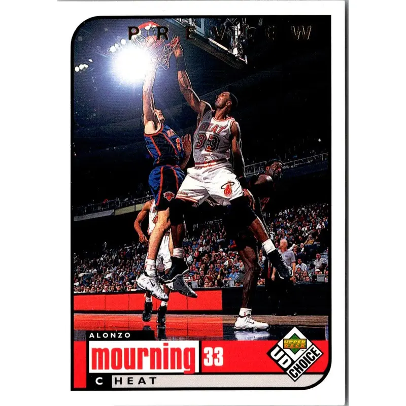 1998 UD Choice Preview Alonzo Mourning #74