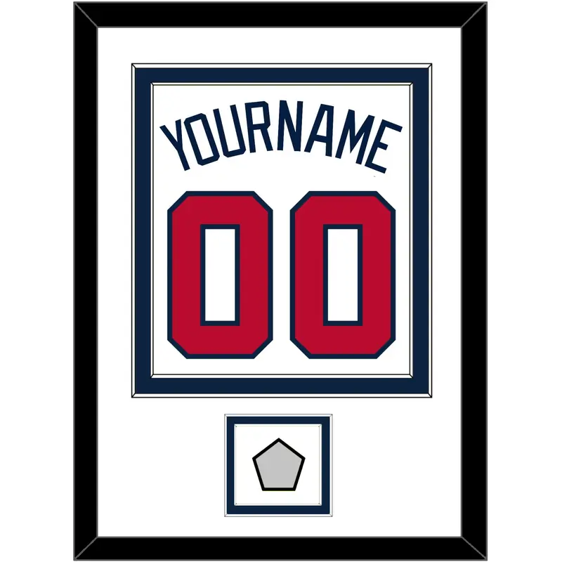 Atlanta Name, Number & World Series Jersey Patch - Home White - Double Mat 2