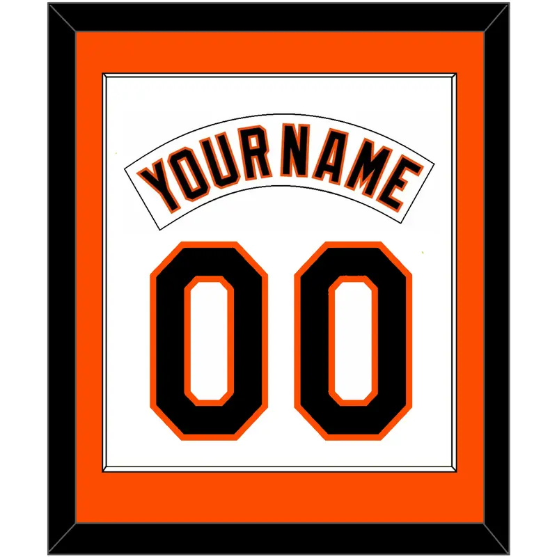 Baltimore Nameplate & Number Combined - Home White (1995-1997) - Single Mat 1