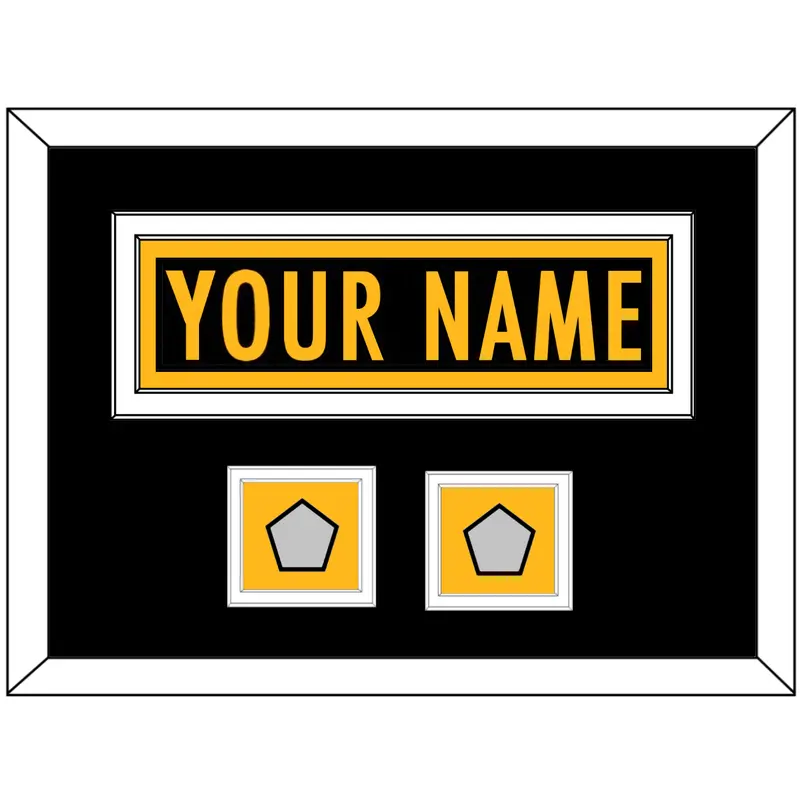 Pittsburgh Nameplate & Super Bowl XL & XLVII Jersey Patches - Home Black - Double Mat 5