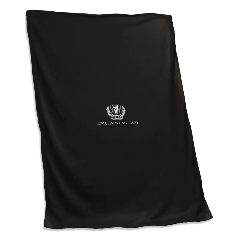 Loma Linda Black Sweatshirt Blanket (Screened)
