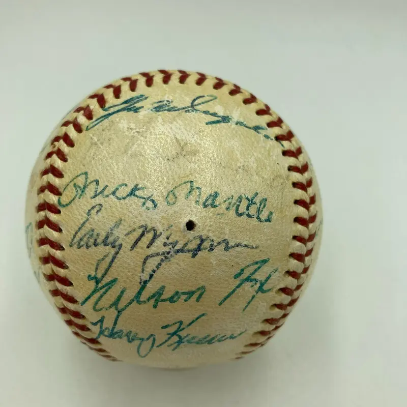 Mickey Mantle 1958 All Star Game Team Signed American League Baseball With COA