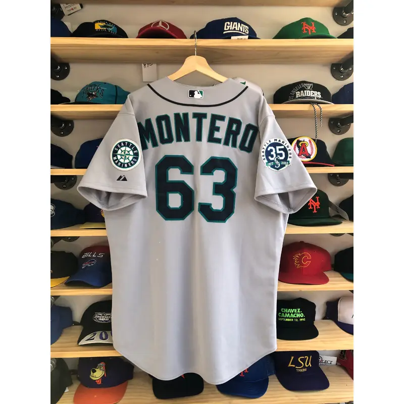 2012 Majestic Seattle Mariners Jesus Montero Authentic Jersey Size 48/XL