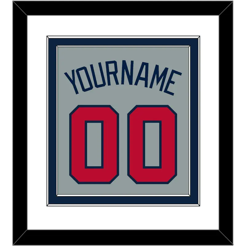 Atlanta Name & Number - Road Gray - Double Mat 2