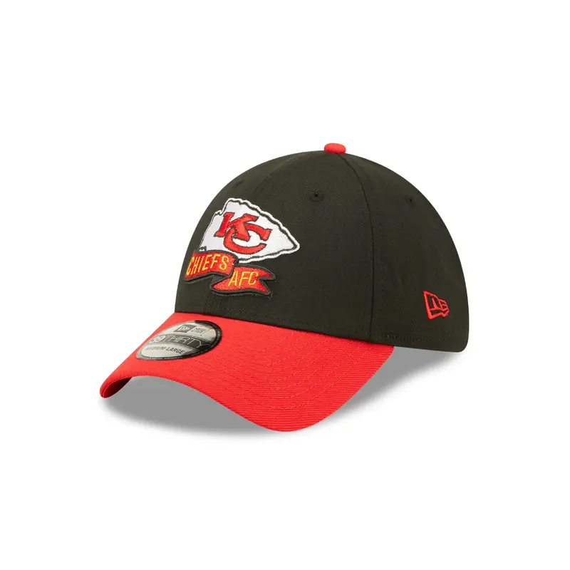 Kansas City Chiefs NFL Sideline 2022 39THIRTY Stretch Fit Cap - Black/Red