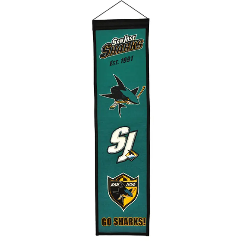San Jose Sharks Logo Evolution Heritage Banner