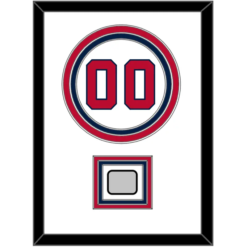 Washington Number & World Series Jersey Patch - Home White - Triple Mat 1
