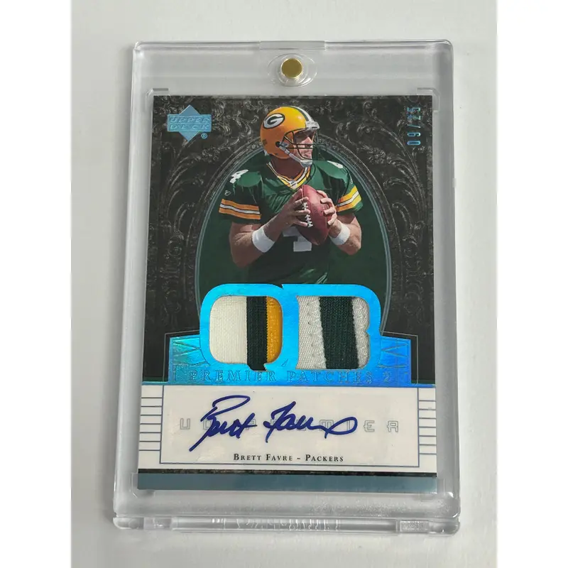 Brett Favre 2007 Upper Decl Exquisite Patch Auto #9/25