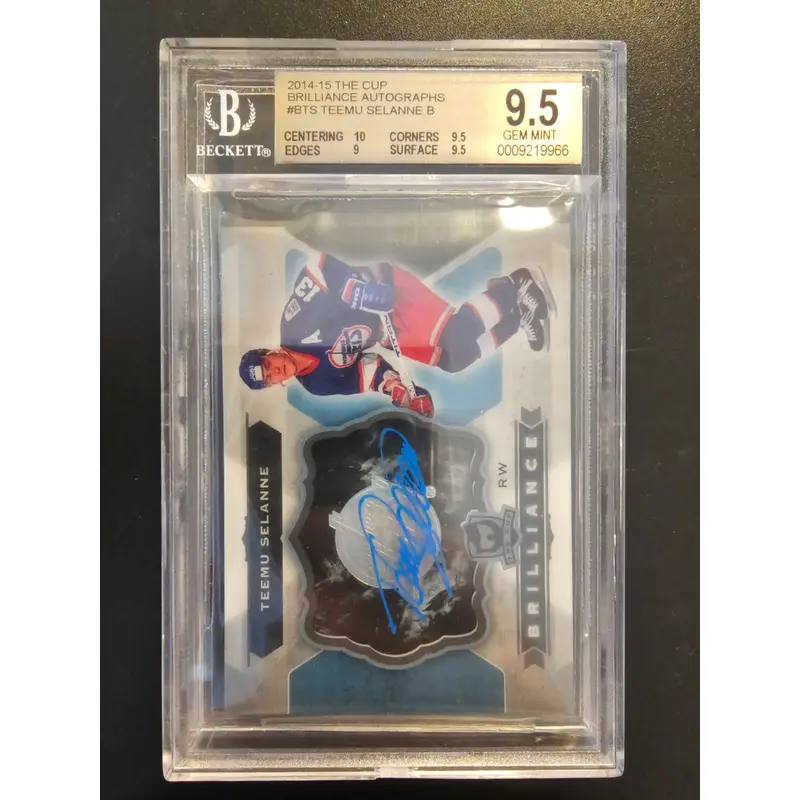 2014-15 Upper Deck The Cup - Brilliance - Teemu Selanne #B-TS BGS 9.5 Auto 10
