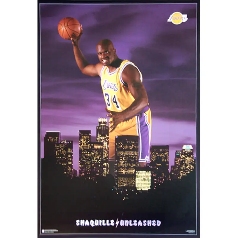 Shaquille O'Neal "Unleashed" Los Angeles Lakers Poster - Costacos 1996