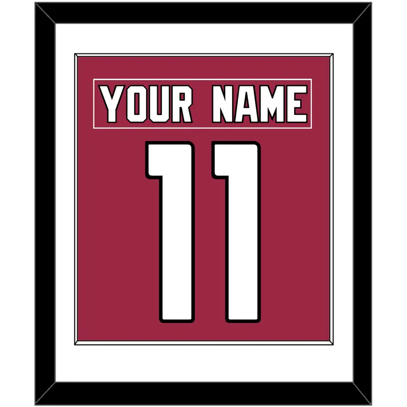Arizona Nameplate & Number (Back) Combined - Home Red (2015-2022) - Single Mat 1