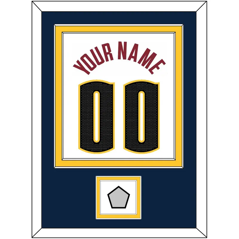 Denver Name & Number With Champions Patch - White Association - Double Mat 2
