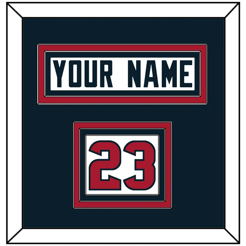 Houston Nameplate & Number (Shoulder) - Road White (2002-2023) - Triple Mat 3