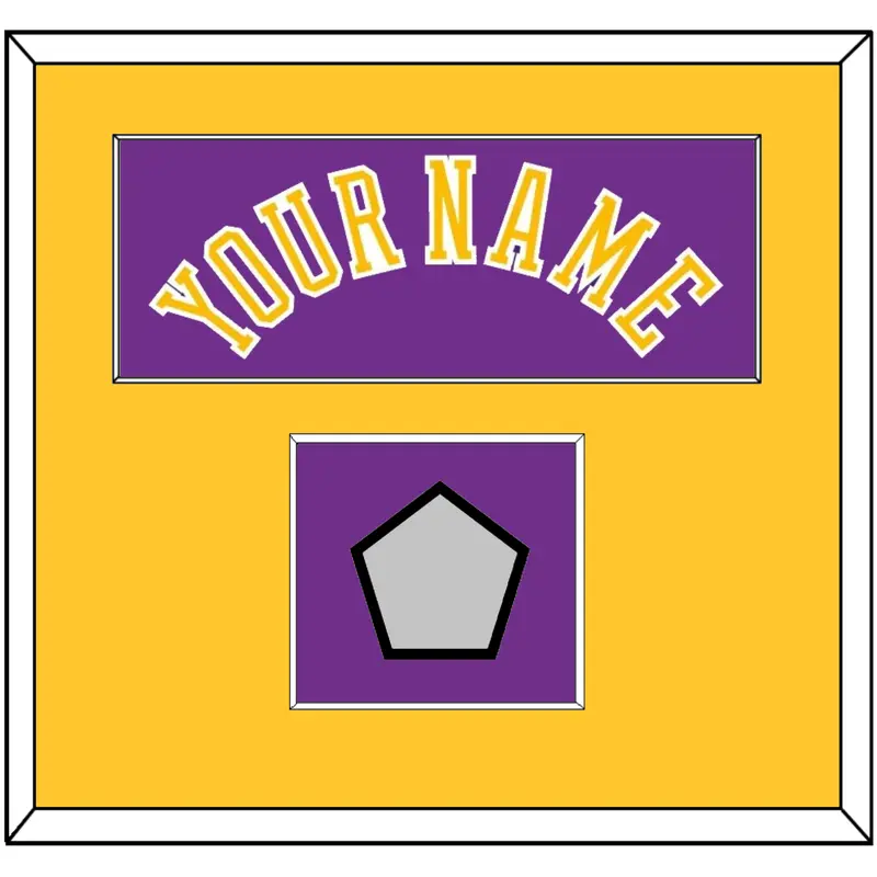 Los Angeles Name & Champions Patch - Road Purple (1978-1997) - Single Mat 2