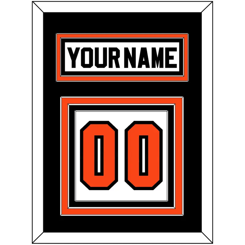 Philadelphia Nameplate & Number (Back) - Road White (2007-2010) - Triple Mat 3