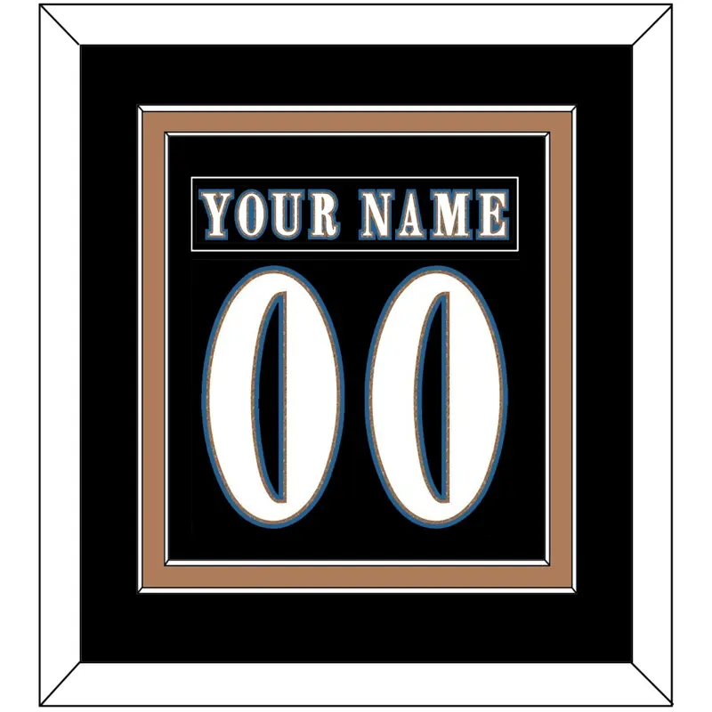 Washington Nameplate & Number (Back) Combined - Alternate Black - Double Mat 4