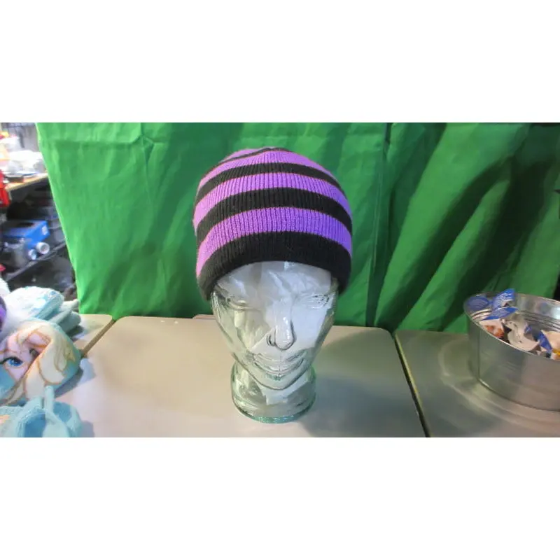 Used Purple/Black Knit Winter Hat