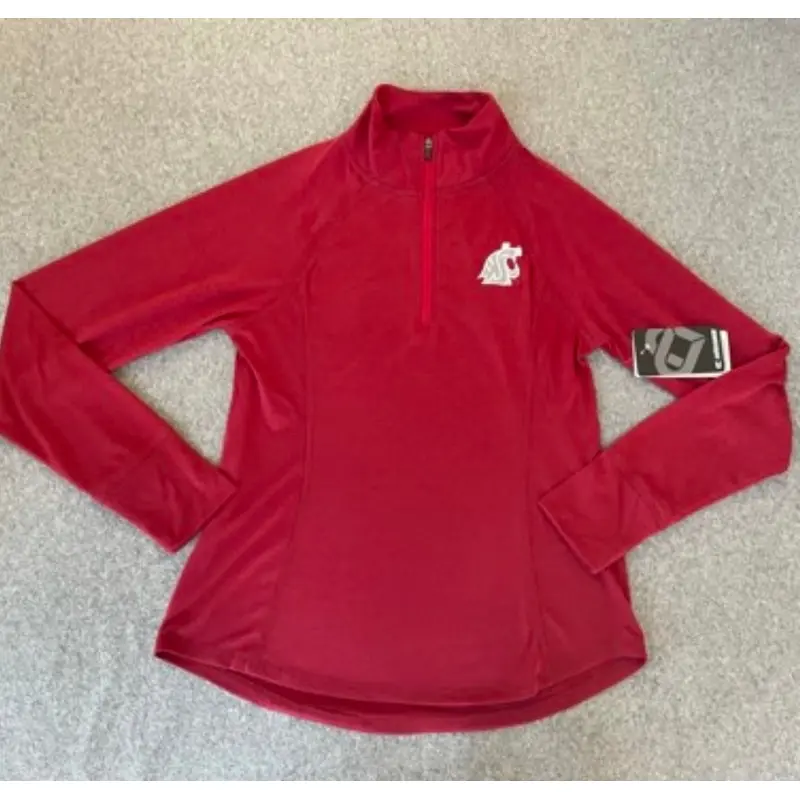 Colosseum Ladies Light Weight Crimson 1/4 Zip Up