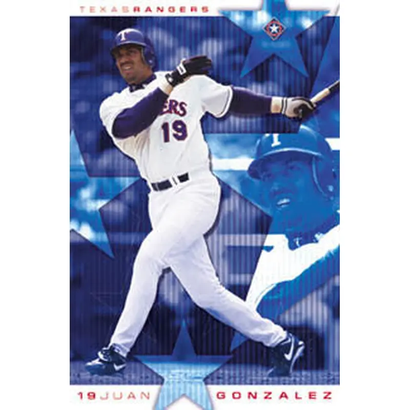 Juan Gonzalez "Star Power" Texas Rangers Poster - Costacos 2002