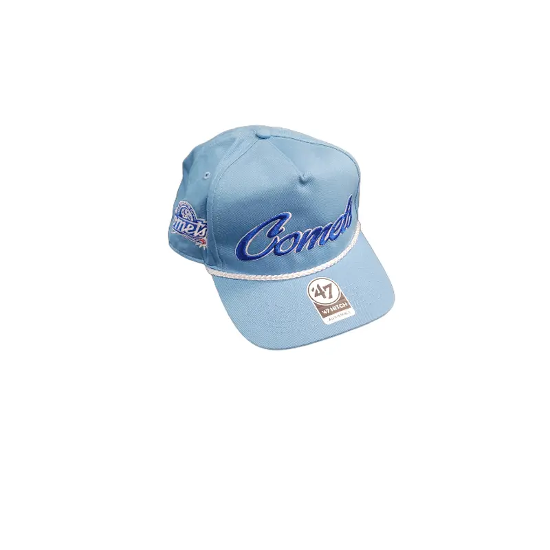 OKC Comets Overhand Script Rope Light Blue 47 Hitch Cap