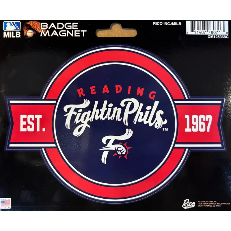 Reading Fightin Phils Car Magnet