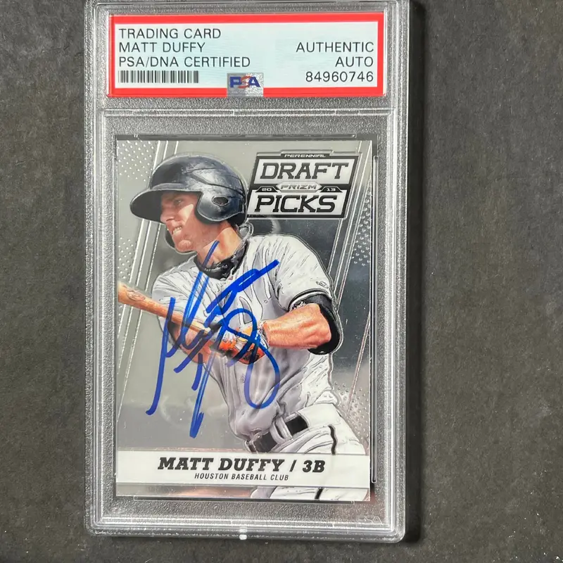 2013 Panini Prizm #39 Matt Duffy Signed Card PSA Slabbed AUTO Astros/Angels
