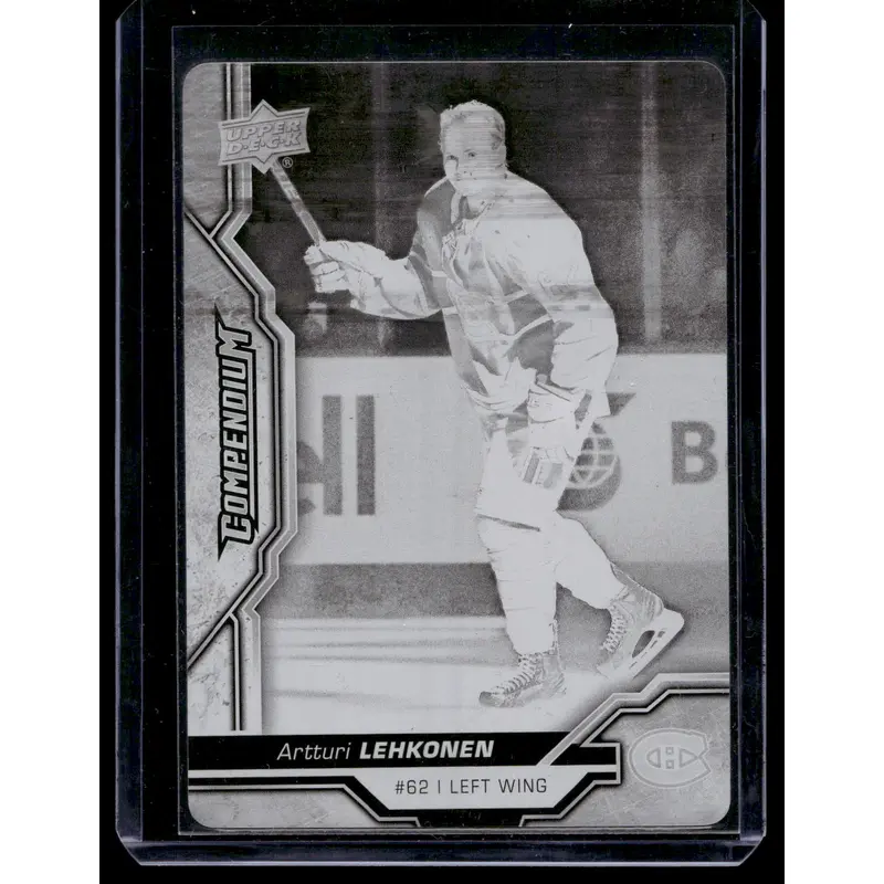 2018-19 Upper Deck Compendium - Printing Plate Black - Artturi Lehkonen #628 1of1