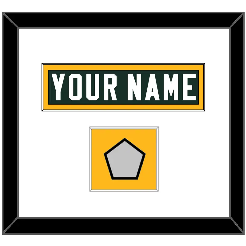Green Bay Nameplate & Super Bowl Jersey Patch - Home Green - Single Mat 1