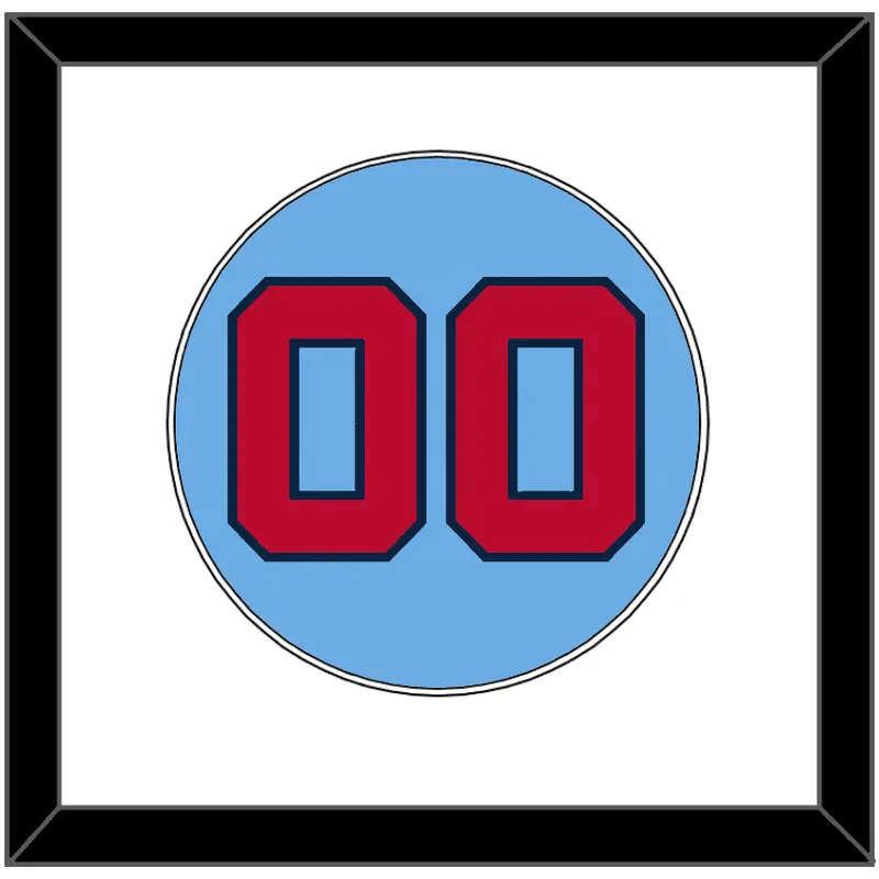 Minnesota Number - Alternate Light Blue - Single Mat 1