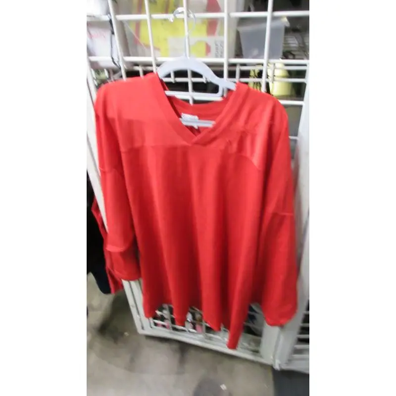 Used CCM #6 Red Hockey Jersey Adult Size XL - wear on shoulder