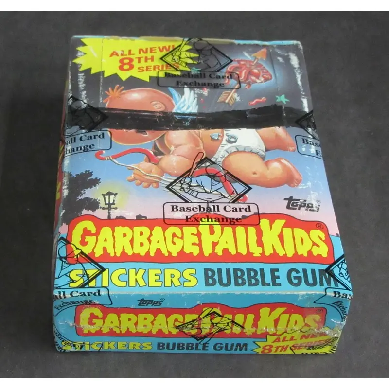 1987 Topps Garbage Pail Kids Series 8 Unopened Wax Box (w/ price) (X-Out) (Poster) (BBCE)